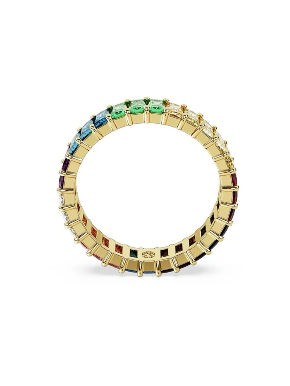 Swarovski Multicolored Baguette Cut Gold-Tone Plated Matrix Ring size 6.5 - Picture 2 of 16